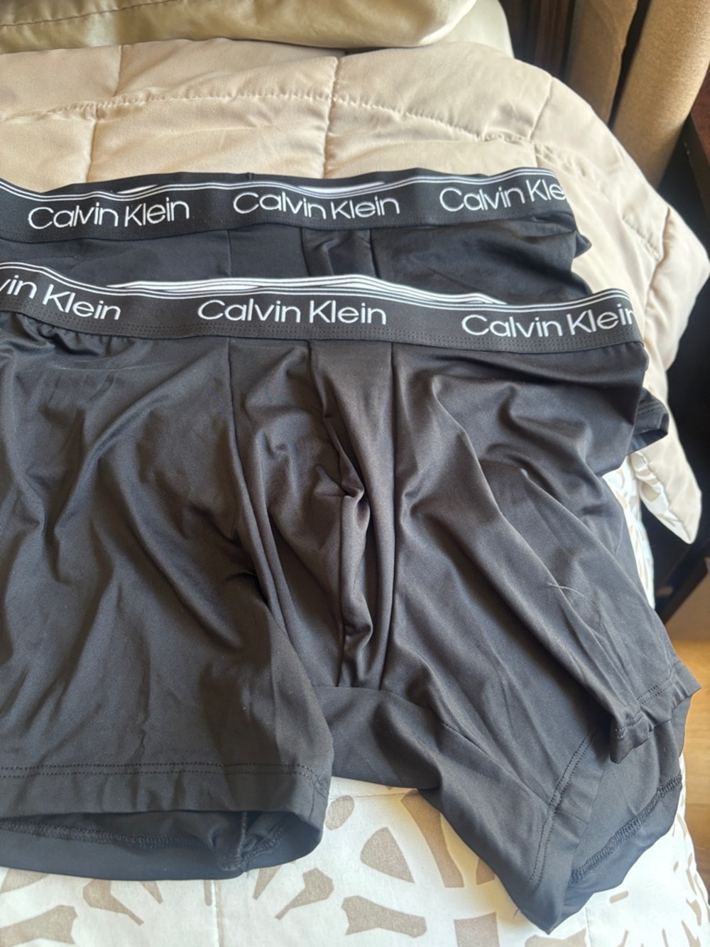 Calvin Klein Men's Charcoal Gray Boxer Briefs with Logo Waistband
